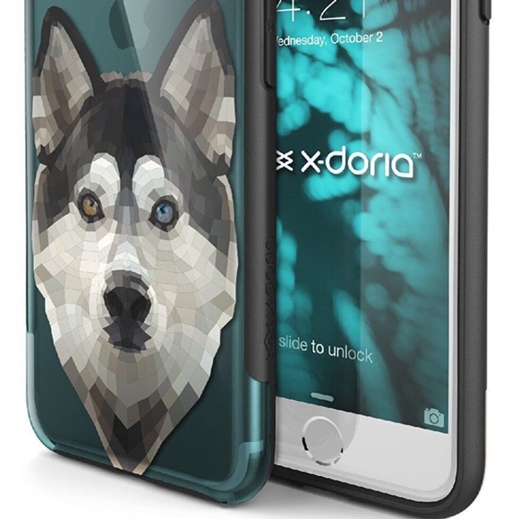 X-Doria Revel Series Case iPhone 7/8 Transparent Protective Unique Blue Husky - Picture 1 of 4